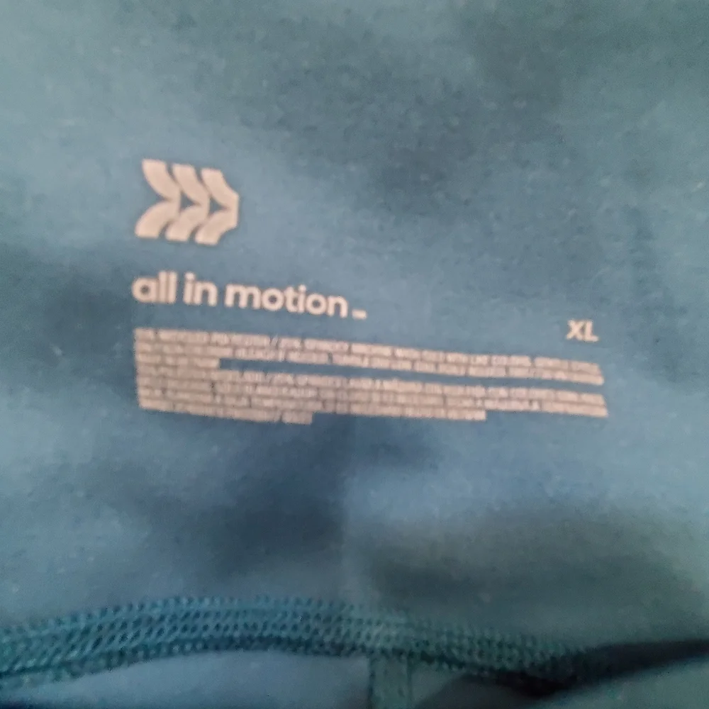 Women's All In Motion Two Tone Green  Leggings Size XL - Picture 5 of 10